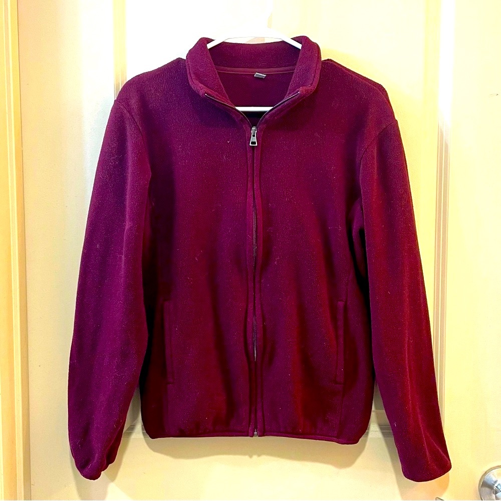 UNIQLO burgundy zip sweater